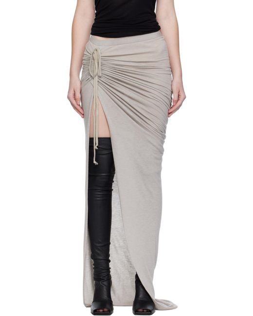Rick Owens オフホワイト Concordians Edfu マキシスカート Black