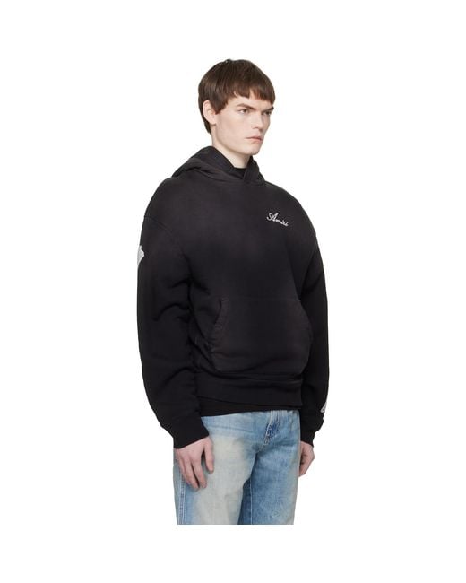 Amiri Black Bones Oversized Hoodie for men