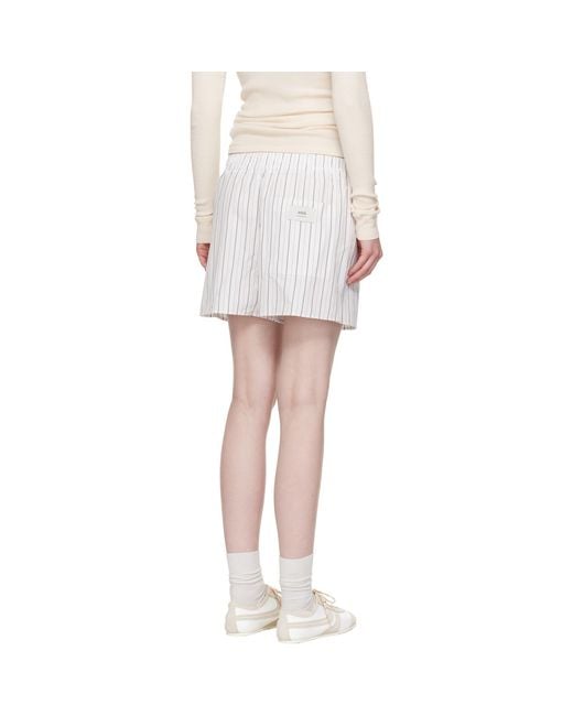 AMI Black Cotton Elasticated Shorts