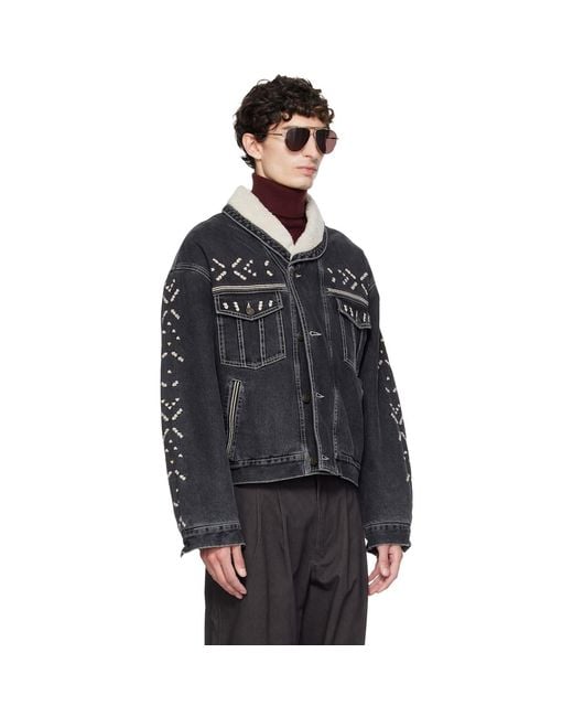 Isabel Marant Black Back Jackson Denim Jacket for men