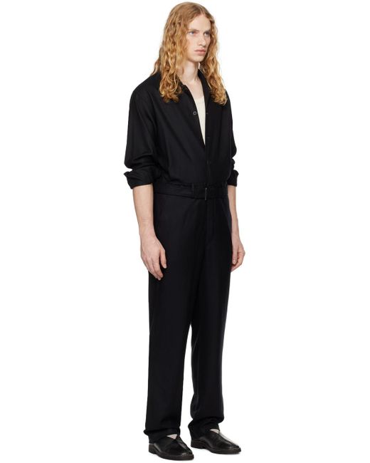 Auralee SUPER LIGHT WOOL JUMPSUIT BLACK 【公式通販】