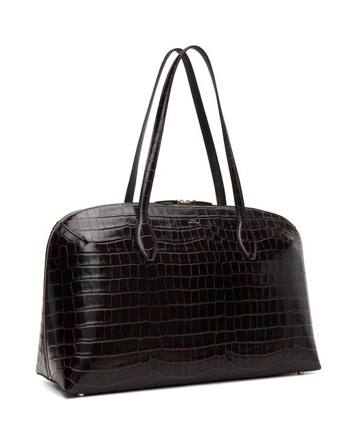 Totême Black Croco-Embossed Day Tote