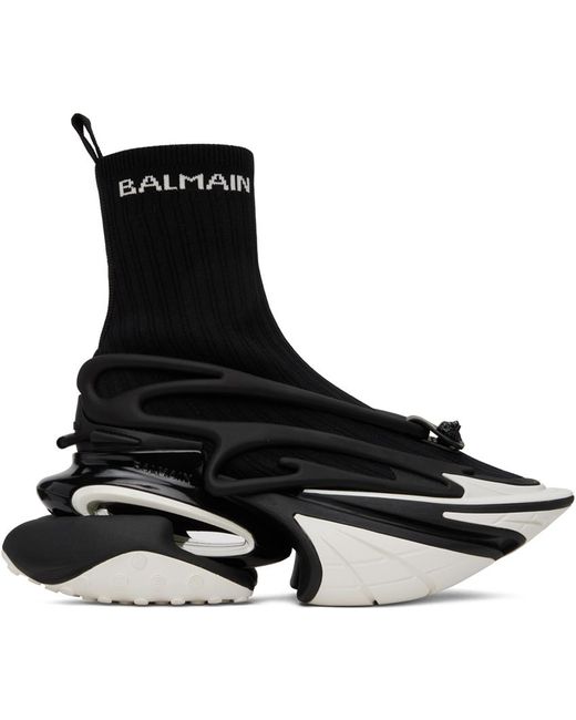 Balmain Black Unicorn High-top Sneakers for men
