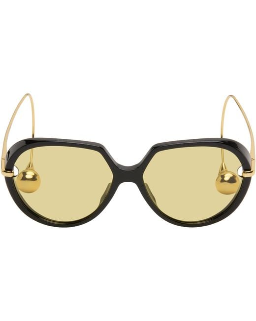Bottega Veneta Black Drop Squared Sunglasses