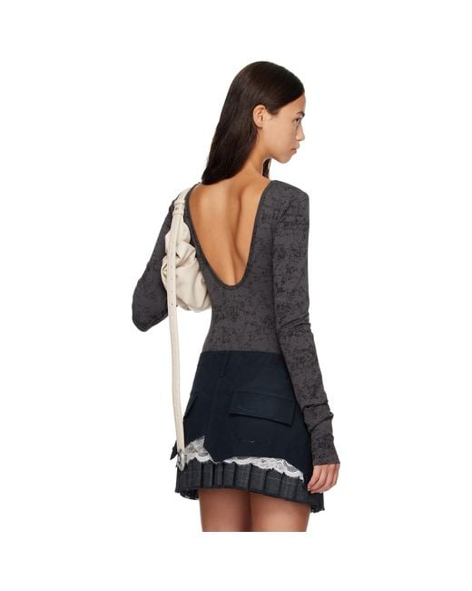 DIESEL Black Open Back Bodysuit