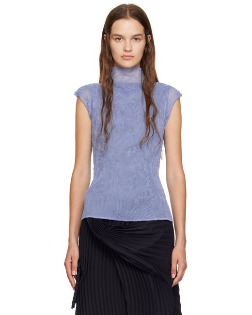 Issey Miyake Blue Twist 1 Tank Top