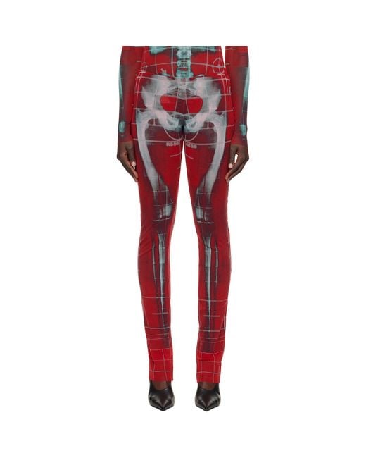 Jean Paul Gaultier Red Ssense Exclusive 'the Squeletor' Lounge Pants