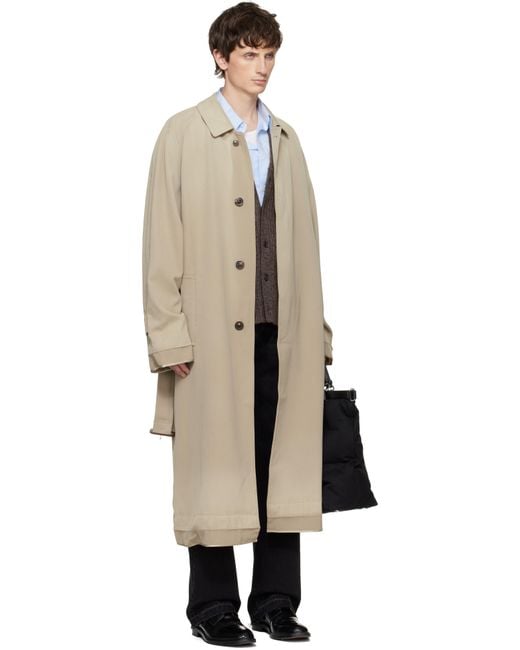 Maison Margiela Natural Belted Trench Coat for men