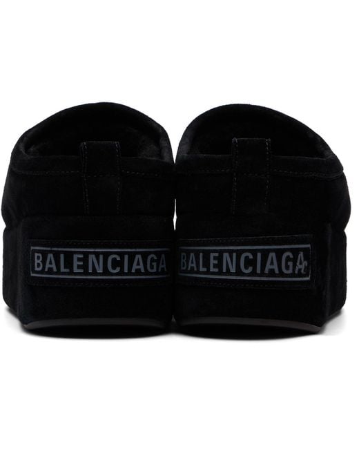 Balenciaga Black Alaska Soft Platform Loafers