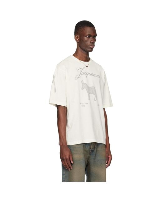 Jacquemus Multicolor Off- 'The Âne Short-Sleeve' T-Shirt for men