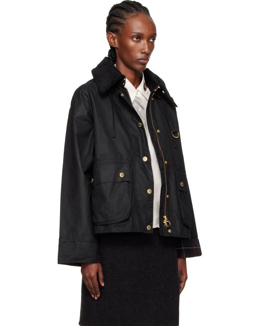 Barbour Black Reighton Spey Waxed Jacket