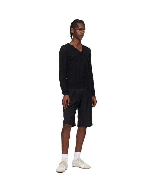 Dries Van Noten Black Suede Sneakers for men