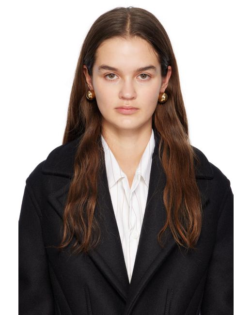 Bottega Veneta Black Gold Small Drop Earrings