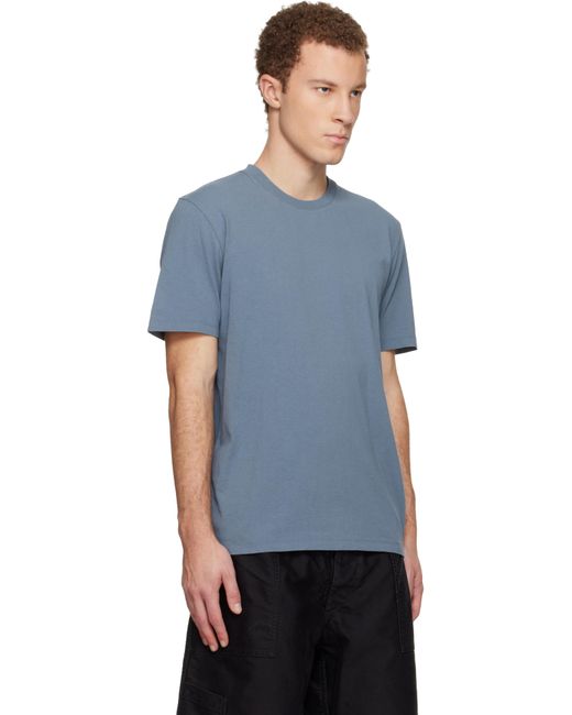 Maison Margiela Blue Three-Pack Cotton Jersey T-Shirts for men