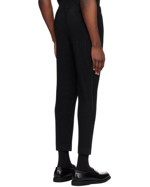 Homme Plissé Issey Miyake Black Homme Plissé Issey Miyake Basics Trousers for men