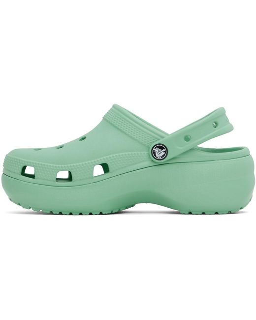 CROCSTM Green Classic Perforated Rubber Clogs