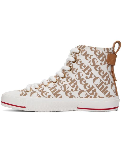 See By Chloé Black White & Taupe Aryana Sneakers