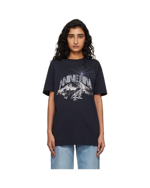 Anine Bing Black California Walker T-Shirt