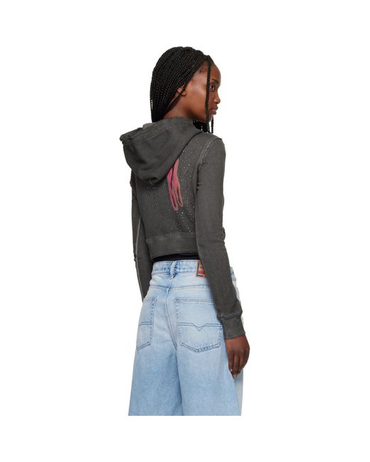 DIESEL Black F-Slimmy-Hood-S3 Hoodie