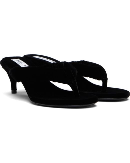 Alaïa Black Alaïa Velvet Mule