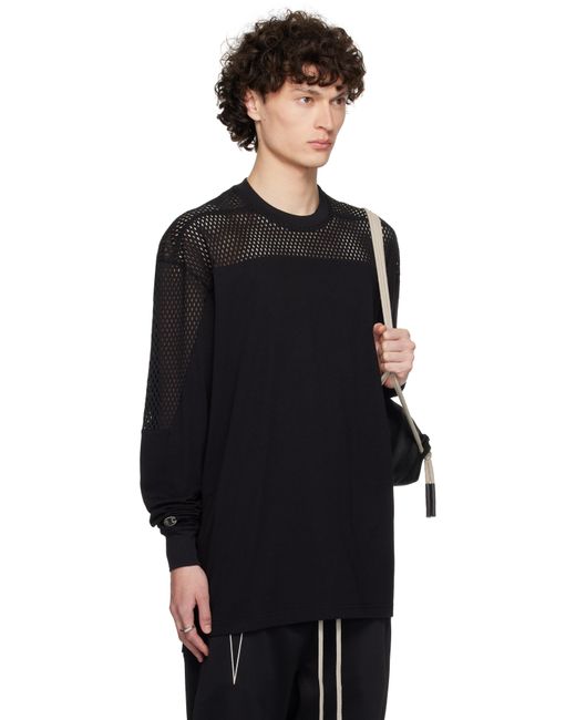 Rick Owens Black Champion Edition Girdered T-Shirt for men