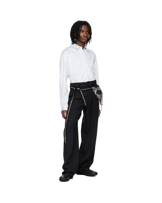 Kiko Kostadinov Black Tarhos Pleated Trousers for men