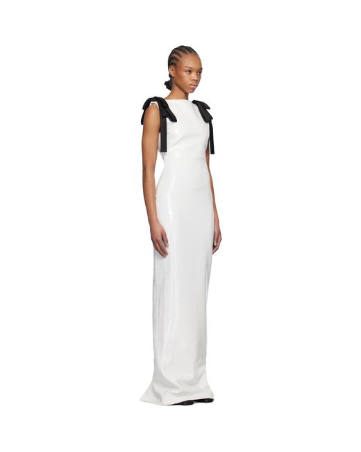 Monot Black Bows Sequins Maxi Dress