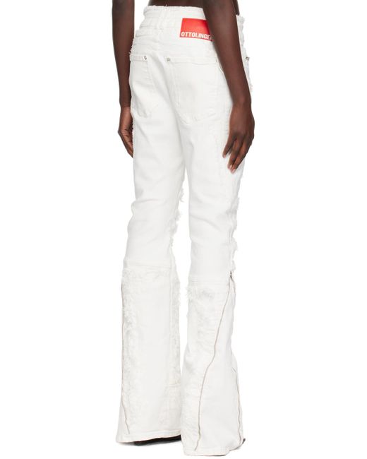 OTTOLINGER White Frayed Jeans