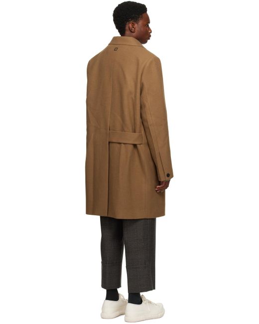 Wooyoungmi Black Tan Strap Coat for men