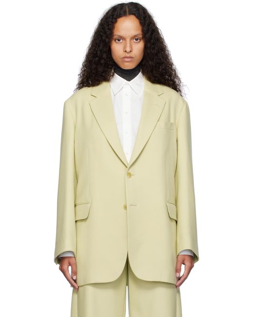 Auralee Natural Light Melton Blazer