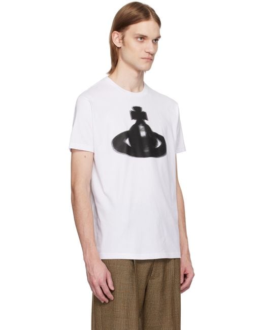 Vivienne Westwood White Halftone Orb Classic T-shirt for men