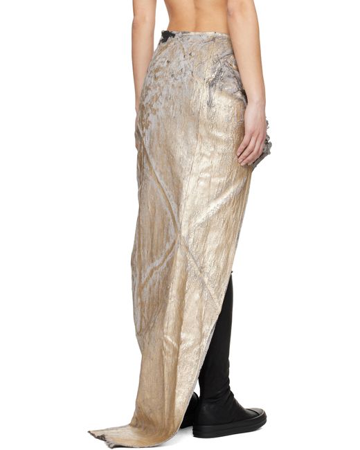 Rick Owens Multicolor Hollywood Soft Edfu Long Denim Maxi Skirt