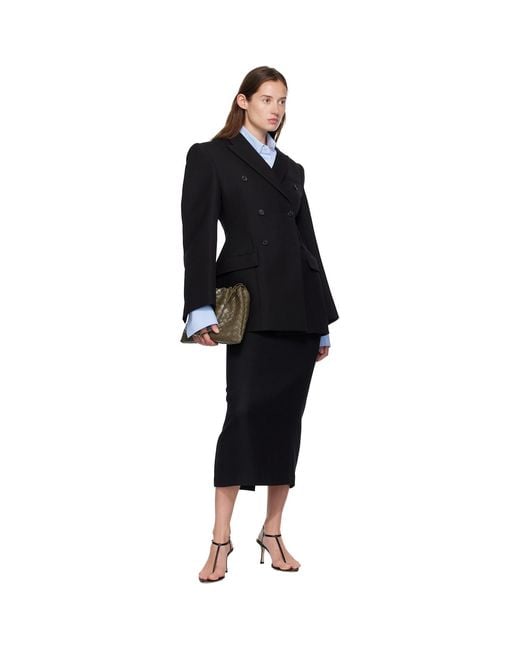 Wardrobe NYC Black Double Breasted Contour Blazer