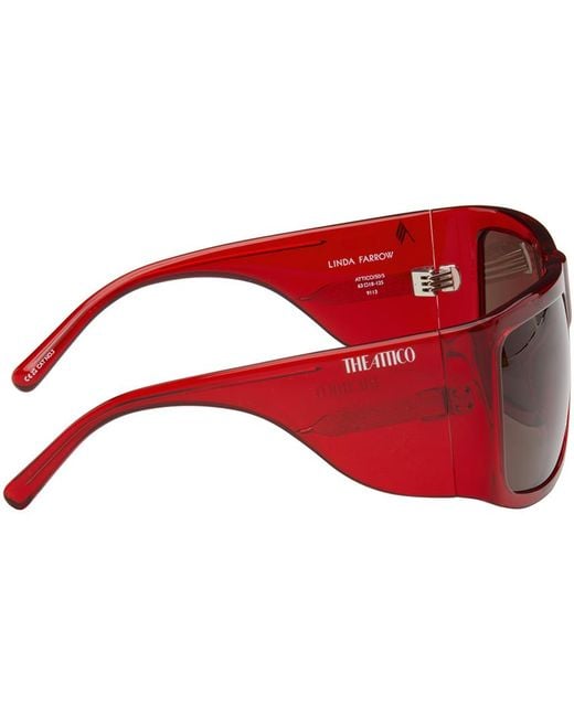 The Attico Red Linda Farrow Edition Andre Sunglasses