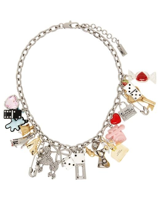 Marc Jacobs Metallic 'The Sticker Charm' Statement Necklace