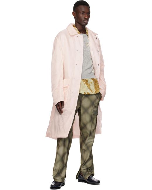 メンズ Dries Van Noten グレー チェック カーゴパンツ Green