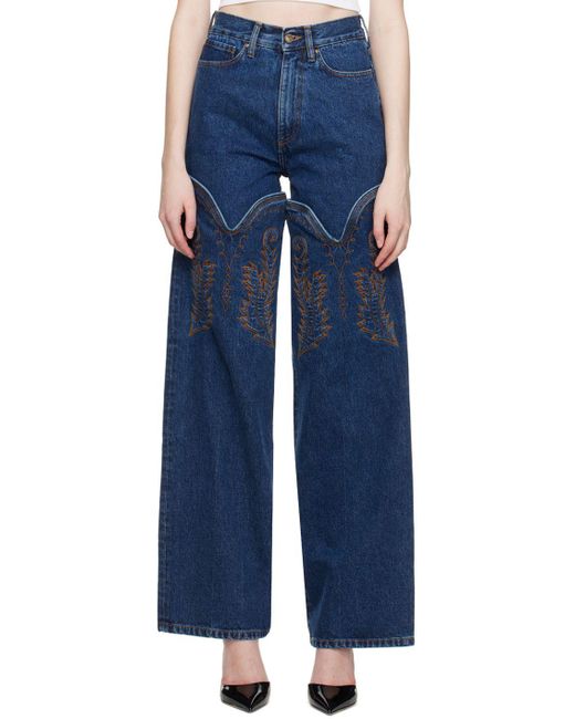 Y. Project Blue Cowboy High Cuff Jeans