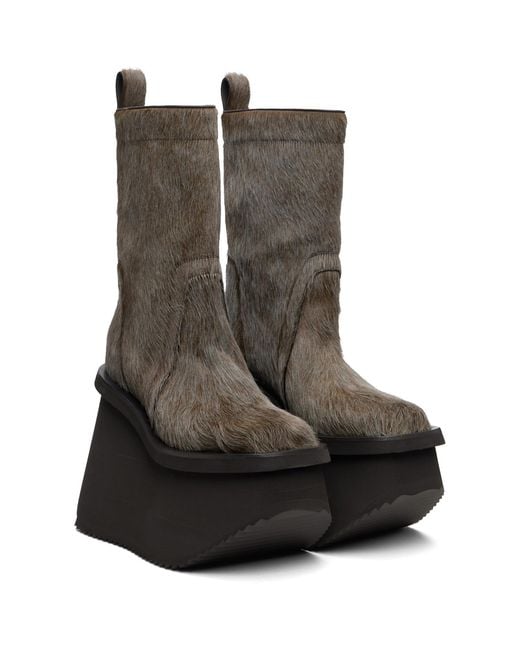 Rick Owens Brown Concordians Factory Boots for men