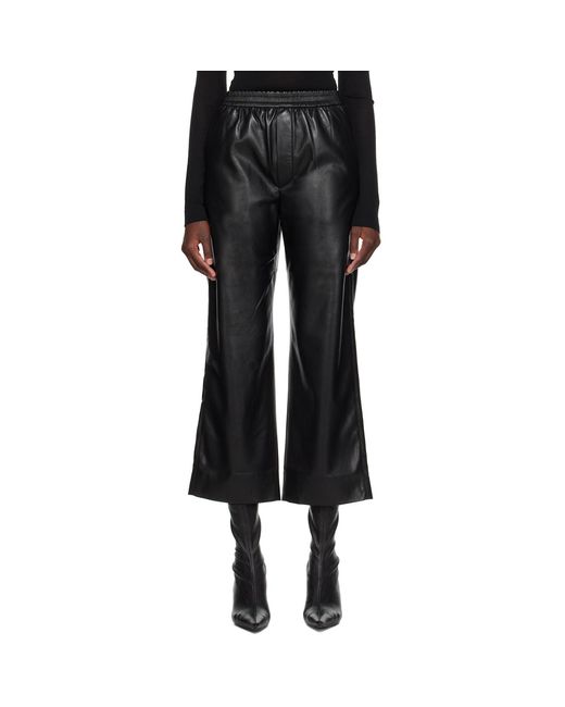 Nanushka Black Odessa Vegan Leather Trousers