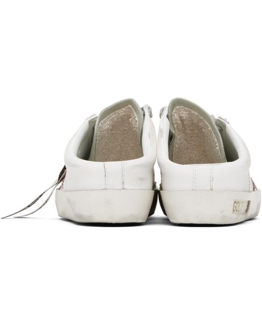 Golden Goose Deluxe Brand ホワイト＆グレー Super-Star バイオベース サボ スニーカー Black