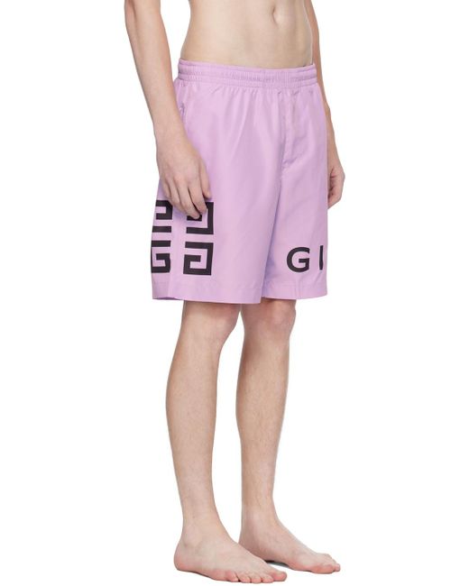 Givenchy Pink Purple 4g Swim Shorts for men