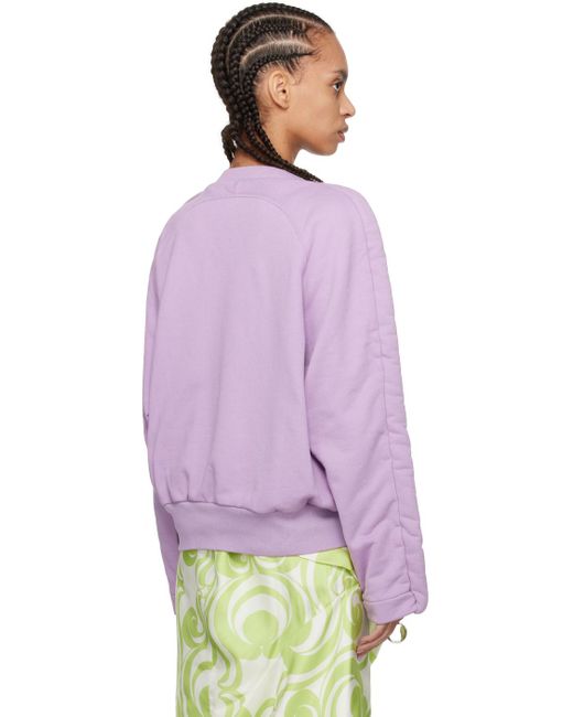 Dries Van Noten Purple Cowl Neck Sweatshirt