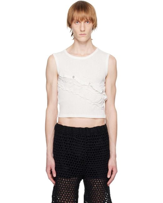 PONDER.ER Black Twisted Tank Top for men