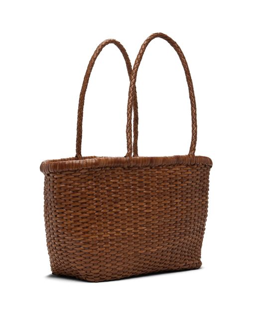 Dragon Diffusion Brown Basket Weave Small Tote