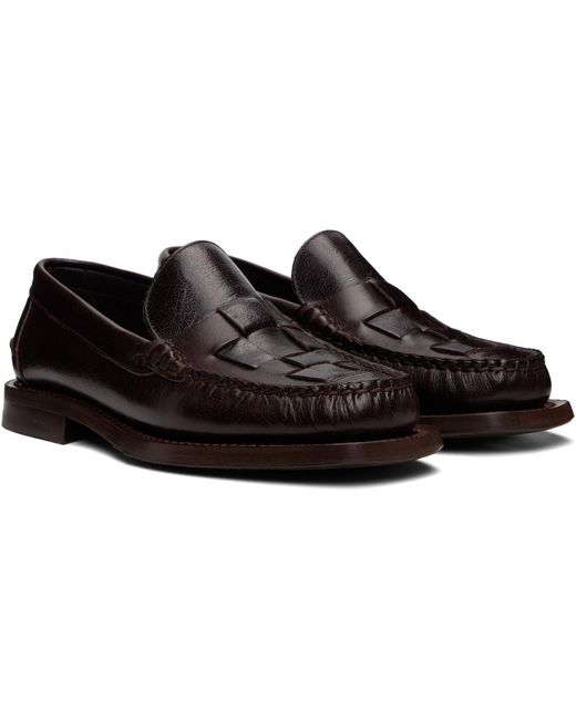 Hereu Black Nombela Waxed Loafers for men