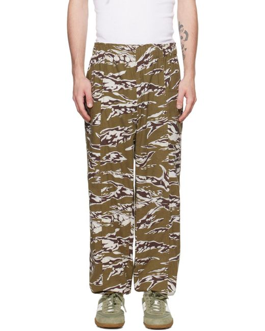 South2 West8 Black Camouflage Trousers for men
