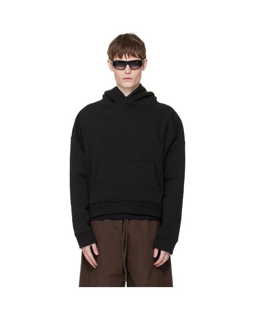 Entire studios Black Heavy Hoodie for men