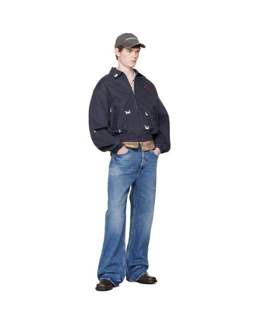 Carne Bollente Blue Hareington Horny Jacket for men
