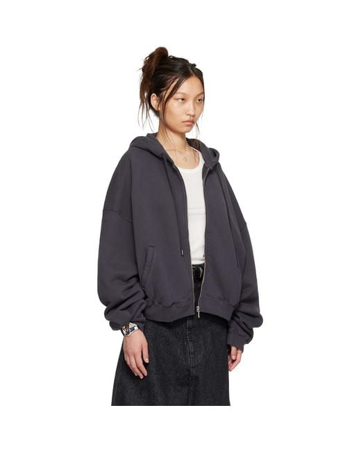 Lu'u Dan Blue Washed Zip Hoodie
