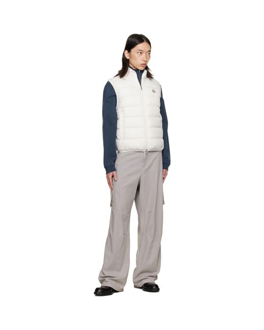 Moncler Black Off- Contrin Down Vest for men